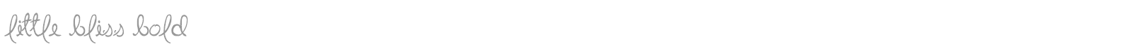 Little Bliss font preview